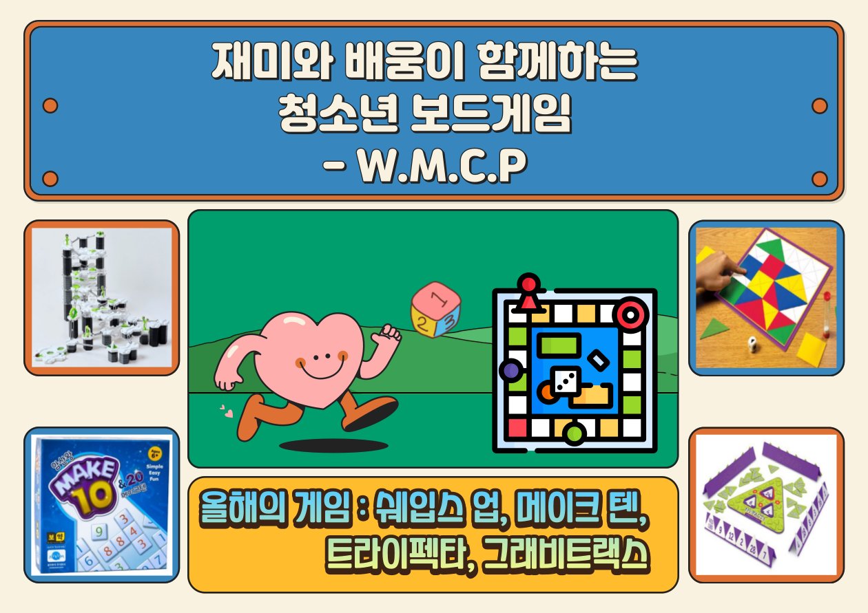 재미와 배움이 함께하는 청소년 보드게임 ‐ W(Wansan).M(Mathematical).C(Creativity).P(Player)