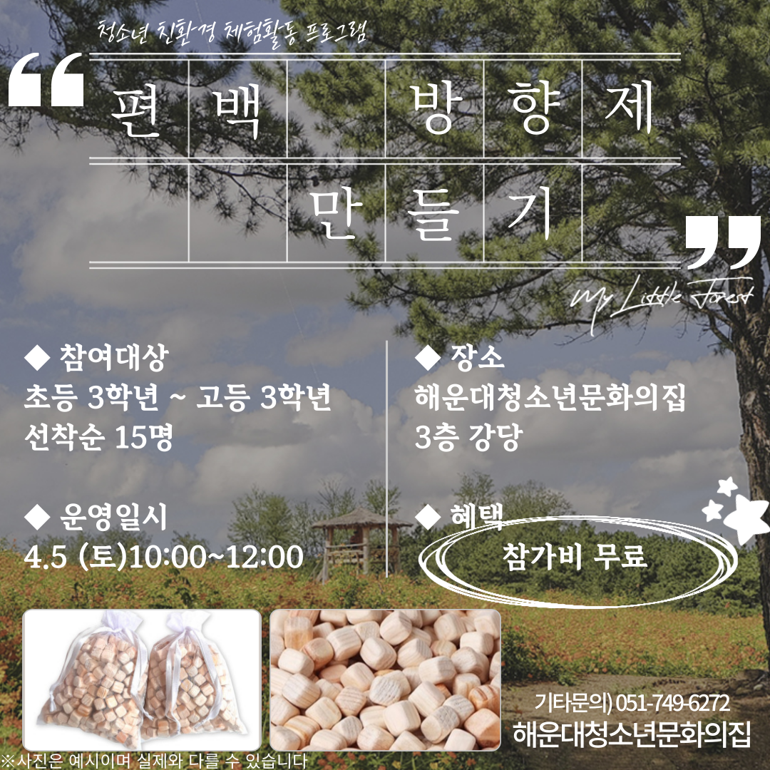 친환경 편백 방향제 만들기